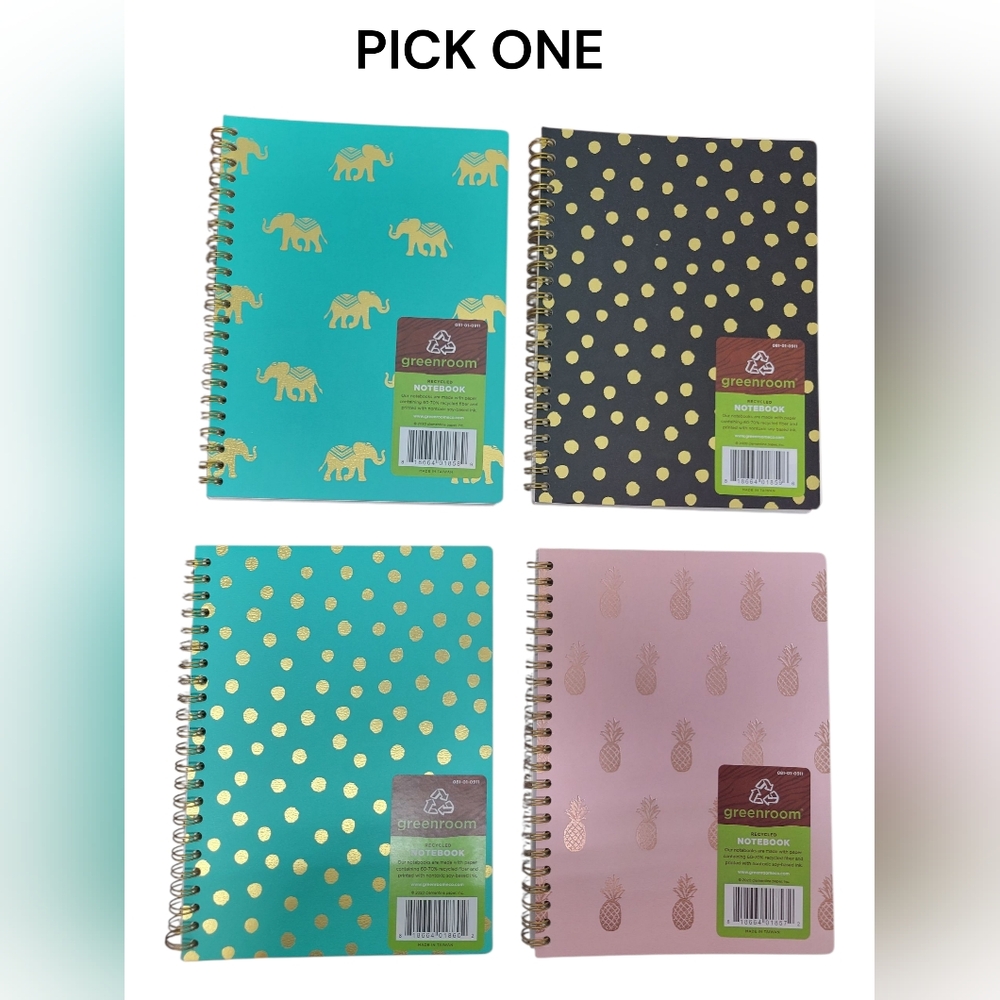 Pick one of Greenroom Spiral Notebooks 6x8 Nwt